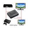 4K HDMI Splitter Full HD 1080p Video HDMI Switch Switcher 1x2 Split Out Amplifier Dual Display for HDTV DVD PS3 Xbox(Black)