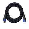 5m HDMI 1.4 Version 1080P Nylon Woven Line Blue Black Head HDMI Male to HDMI Male Audio Video Connector Adapter Cable