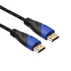 5m HDMI 1.4 Version 1080P Nylon Woven Line Blue Black Head HDMI Male to HDMI Male Audio Video Connector Adapter Cable