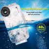 HAWEEL 40m/130ft Waterproof Diving Housing Photo Video Taking Underwater Cover Case for iPhone 7 & 8(Transparent)