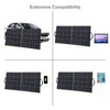 HAWEEL 100W Portable Foldable Solar Charger Outdoor Travel Rechargeable Folding Bag with 2 Solar Panels & USB Port & Handle, Size: L