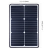 HAWEEL Portable 20W Monocrystalline Silicon Solar Power Panel Charger, with USB Port & Holder & Tiger Clip, Support QC3.0 and AFC(Black)