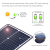 HAWEEL 3 PCS 20W Monocrystalline Silicon Solar Power Panel Charger, with USB Port & Holder & Tiger Clip, Support QC3.0 and AFC(Black)