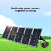 HAWEEL 5 PCS 20W Monocrystalline Silicon Solar Power Panel Charger, with USB Port & Holder & Tiger Clip, Support QC3.0 and AFC(Black)
