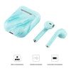 InPods 12 TWS Bluetooth 5.0 Marble Pattern Wireless Bluetooth Earphone with Magnetic Attraction Charging Box, Support Touch & Bilateral Call(Blue)