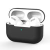 For AirPods Pro 3 Silicone Wireless Earphone Protective Case Cover without Buckle(Black)