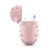 For AirPods Pro Wireless Earphone Honeycomb Silicone Protective Case (Pink)