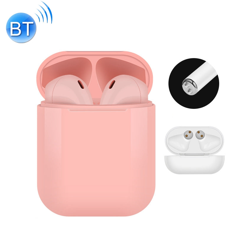 i10 touch-tws Bluetooth Headset 5.0 Stereo Tune Call Support Touch Bluetooth Headset(Pink)
