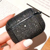 For Apple AirPods Pro Glitter Grid Earphone Protective Case (Black)