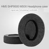 1 Pair Oval Leather Beveled Headphone Protective Case for Brainwavz HM5 / Philip SHP9500(Black)