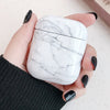 Marble Pattern Wireless Earphones Charging Box Protective Case for Apple AirPods 1/2