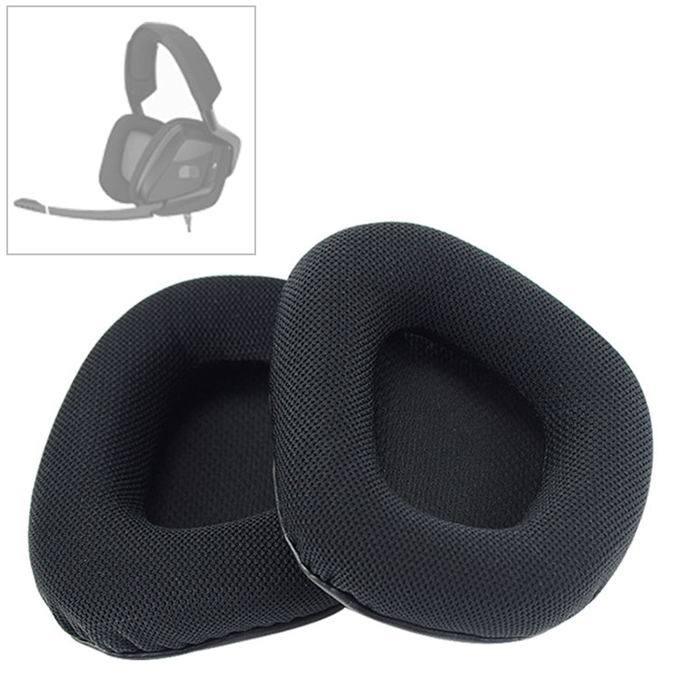 2 PCS For CorsairVoid RGB Pro Headphone Cushion Mesh Cloth Cover Earmu ffs Replacement Earpads