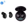 J1 TWS Digital Display Bluetooth V5.0 Wireless Earphones with LED Charging Box(Black)