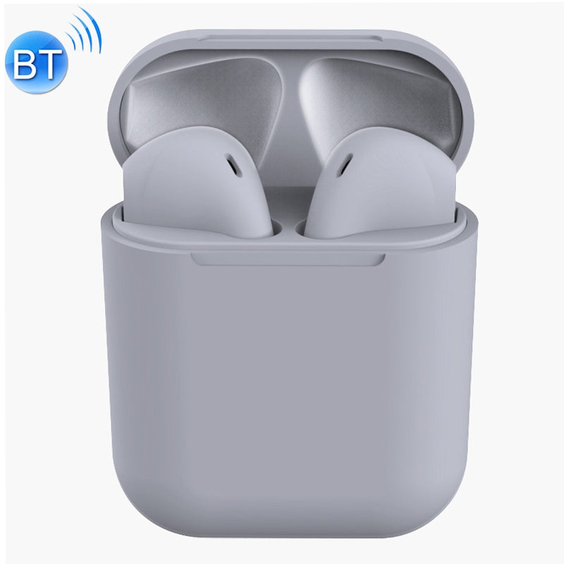InPods 12 HiFi Wireless Bluetooth 5.0 Earphones with Charging Case, Support Touch & Voice Function (Grey)