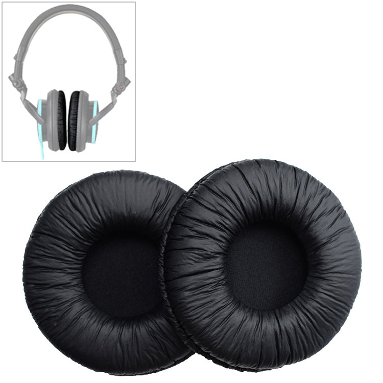 2 PCS For SONY MDR-V55 Earphone Cushion Leather Cover Earmuffs Replacement Earpads (Black)