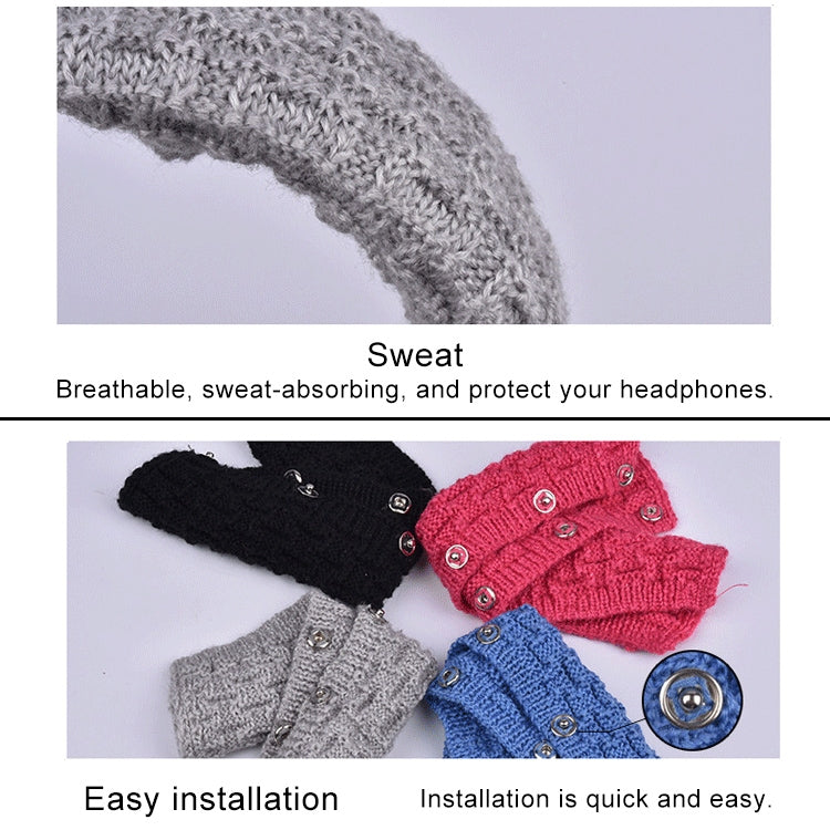 Knitted Headphone Dustproof Protective Case for Beats Studio2 / ATH-MSR7 / Sennheiser(Black)