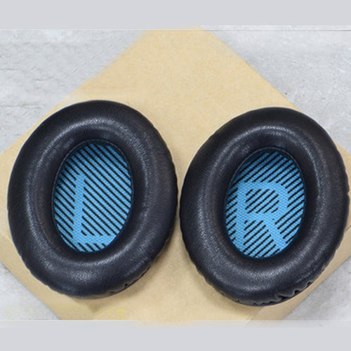 1 Pair Soft Earmuff Headphone Jacket with Blue LR Cotton for BOSE QC2 / QC15 / AE2 / QC25