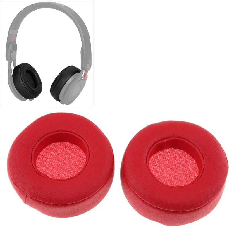2 PCS For Beats Studio Mixr Headphone Protective Leather Cover Sponge Earmuffs (Red)