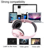 OVLENG S77 Headband Universal Folding Bluetooth Headset with Handsfree Call Function, for iPhone / Samsung / LG / HTC / Nokia / Blackberry Mobile Phone(Rose Gold)