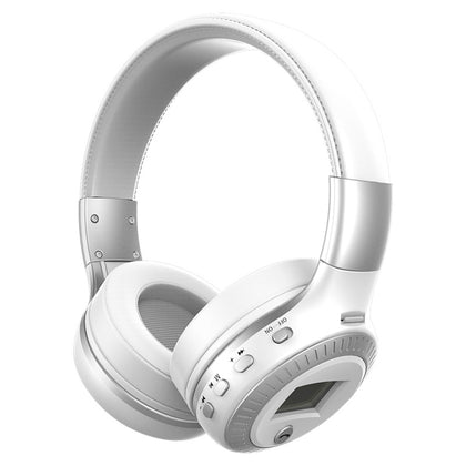 Zealot B19 Folding Headband Bluetooth Stereo Music Headset with Display, For iPhone, Galaxy, Huawei, Xiaomi, LG, HTC and Other Smart Phones(White)