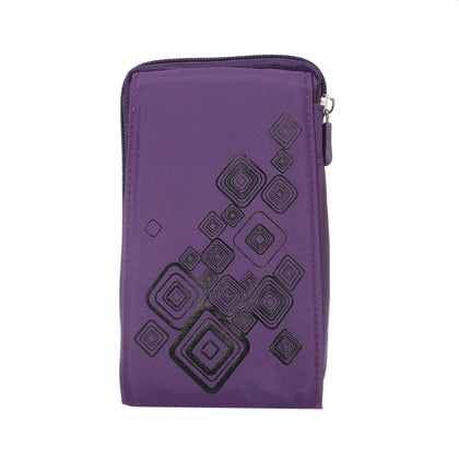 6.4 inch Multifunctional Square Pattern Canvas Sports Storage Waist Packs / Phone Cases / Hiking Bag / Camping Bag with Hanging Hook for iPhone 6S Plus / 7 Plus / Galaxy S7 Edge / Galaxy Note 8(Purple)