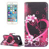 For  iPhone 8 & 7  Peach Blossom Heart Pattern Leather Case with Holder & Card Slots & Wallet