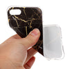 For iPhone 8 & 7 Black Marble Pattern Soft TPU Protective Case