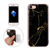 For iPhone 8 & 7 Black Marble Pattern Soft TPU Protective Case