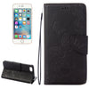 For  iPhone 8 & 7   Pressed Flowers Butterfly Pattern Horizontal Flip Leather Case with Holder & Card Slots & Wallet(Black)