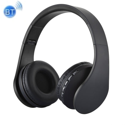 BTH-811 Folding Stereo Wireless  Bluetooth Headphone Headset with MP3 Player FM Radio, for Xiaomi, iPhone, iPad, iPod, Samsung, HTC, Sony, Huawei and Other Audio Devices(Black)