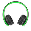 BTH-811 Folding Stereo Wireless  Bluetooth Headphone Headset with MP3 Player FM Radio, for Xiaomi, iPhone, iPad, iPod, Samsung, HTC, Sony, Huawei and Other Audio Devices(Green)