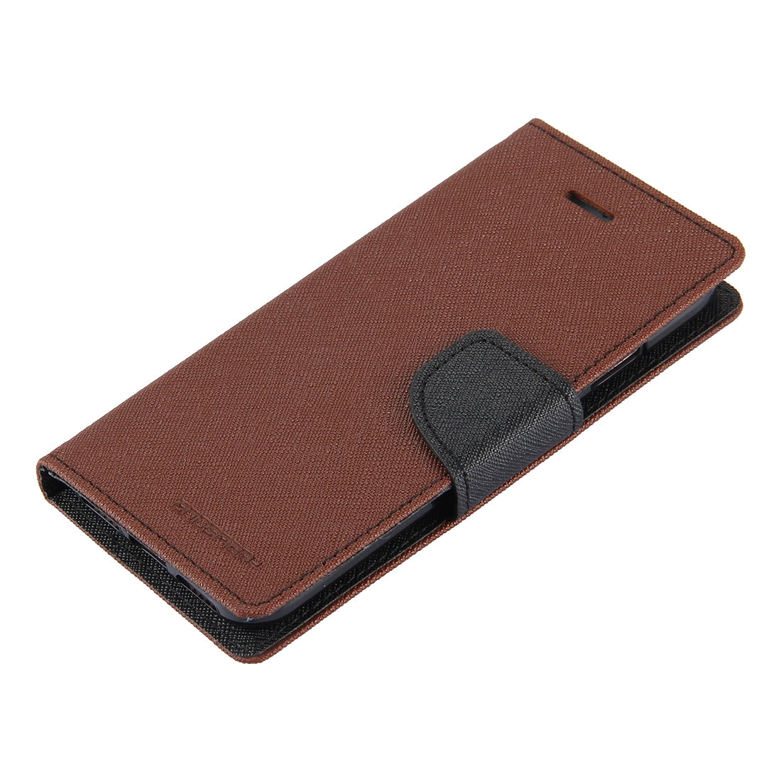 GOOSPERY FANCY DIARY for  iPhone 8 & 7  Cross Texture Horizontal Flip Leather Case with Card Slots & Wallet & Holder(Brown)