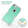For  iPhone 8 & 7  Separable contrast color PC + Silicone Combination Case(Green)