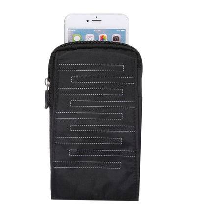 6.4 inch Multifunctional Rectangular Pattern Canvas Sports Storage Waist Packs / Phone Cases / Hiking Bag