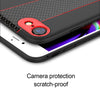 TOTUDESIGN  Colourful Series TPU+PC+Carbon Fibre Protective Case for iPhone 8 & 7(Red)