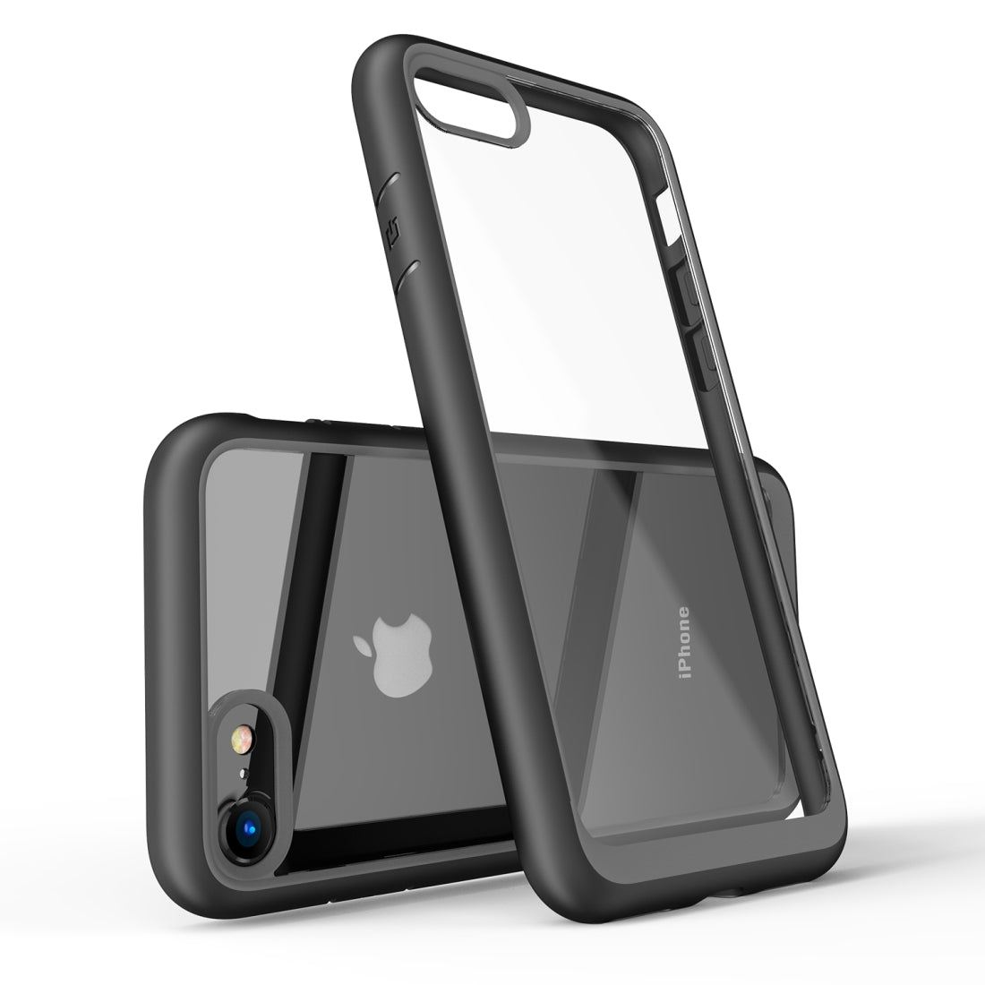 Two-color Frame Acrylic PC Case for iPhone 7(Black)