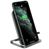 Baseus 15W Rib Horizontal and Vertical Holder Wireless Charger with 1m USB Cable(Black)