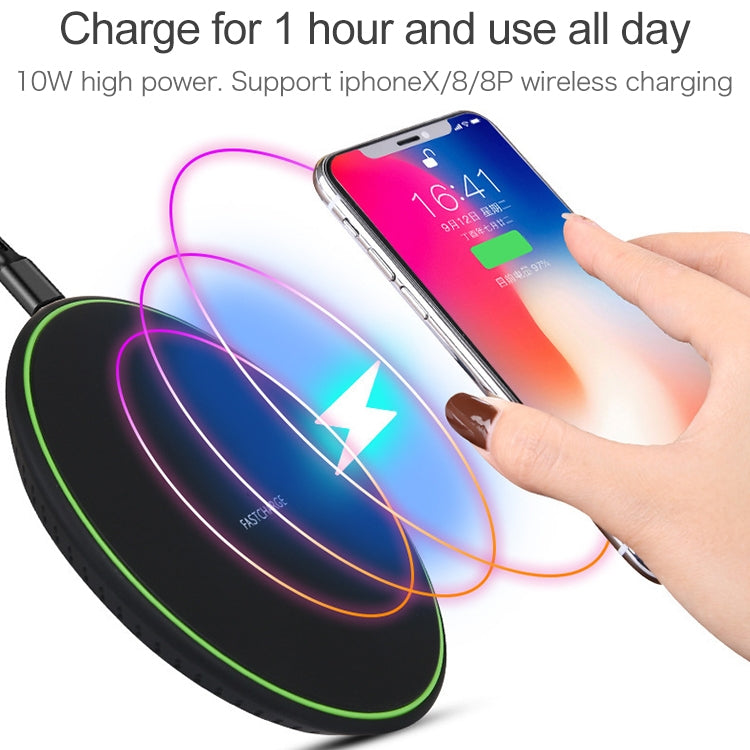 KD-1 Ultra-thin 10W Normal Charging Wireless Charger (Black)