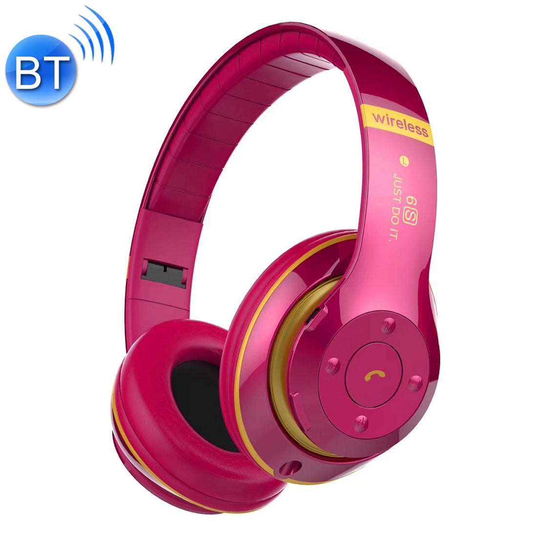V30 Wireless Bluetooth 4.2 Headphone with Mic & FM & TF Card & Handfree Function, For iPhone, iPad, iPod, Samsung, HTC, Sony, Huawei, Xiaomi and other Audio Devices(Magenta)