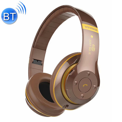 V30 Wireless Bluetooth 4.2 Headphone with Mic & FM & TF Card & Handfree Function, For iPhone, iPad, iPod, Samsung, HTC, Sony, Huawei, Xiaomi and other Audio Devices(Brown)