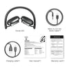 Baseus Encok D01 Headband Bluetooth / wired earphone dual mode Headphone Headset with Mic, for iPhone, iPad, iPod, Samsung, HTC, Sony, Huawei, Xiaomi and other Audio Devices(Tarnish)