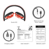 Baseus Encok D01 Headband Bluetooth / wired earphone dual mode Headphone Headset with Mic, for iPhone, iPad, iPod, Samsung, HTC, Sony, Huawei, Xiaomi and other Audio Devices(Red)
