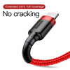 Baseus CALKLF-A09 2.4A 0.5m High Density Nylon Weave USB Cable for Apple 8 Pin, For iPhone XR / iPhone XS MAX / iPhone X & XS / iPhone 8 & 8 Plus / iPhone 7 & 7 Plus / iPhone 6 & 6s & 6 Plus & 6s Plus / iPad(Red)