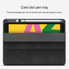 For iPad 10.2 TOTUDESIGN Curtain Series Horizontal Flip PU Leather Case with Three-folding Holder & Pen Slot (Black)