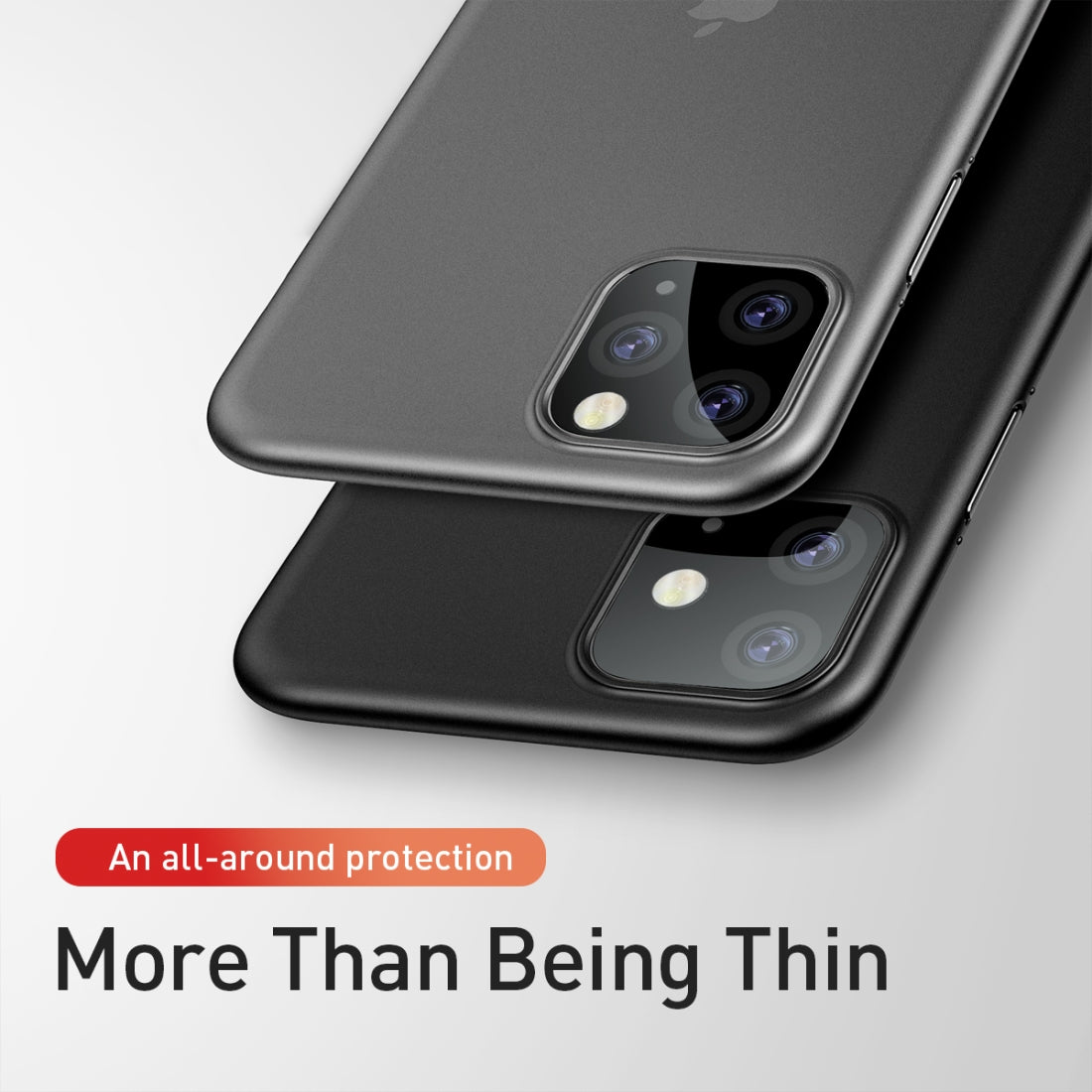 For iPhone 11 Baseus Wing Ultra-Thin Frosted PP Case(Black)