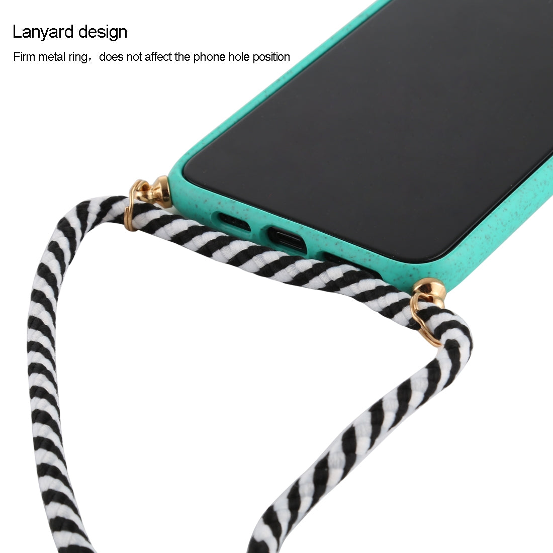 For iPhone 11 TPU Anti-Fall Mobile Phone Case With Lanyard (Black)
