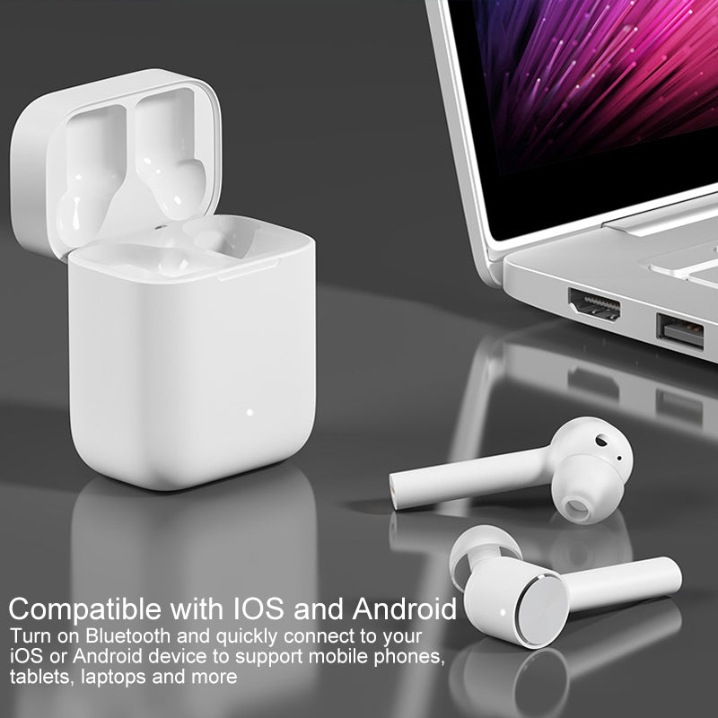 TWSEJ01JY Bluetooth 4.2 Xiaomi Air Wireless Smart Earphones with Magnetic Charging Box, Compatible with iOS & Android(White)
