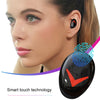 DFA8 TWS Bluetooth 5.0 Touch Sweatproof Wireless Bluetooth Sports Earphone with Charging Box, Support Siri & Call & Power Bank(White)