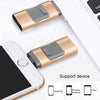 SHISUO 3 in 1 128GB 8 Pin + Micro USB + USB 3.0 Metal Push-pull Flash Disk with OTG Function(Silver)