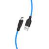 HOCO X21 Plus USB to 8 Pin Interface Silicone Charging Data Cable, Length: 1m(Black Blue)